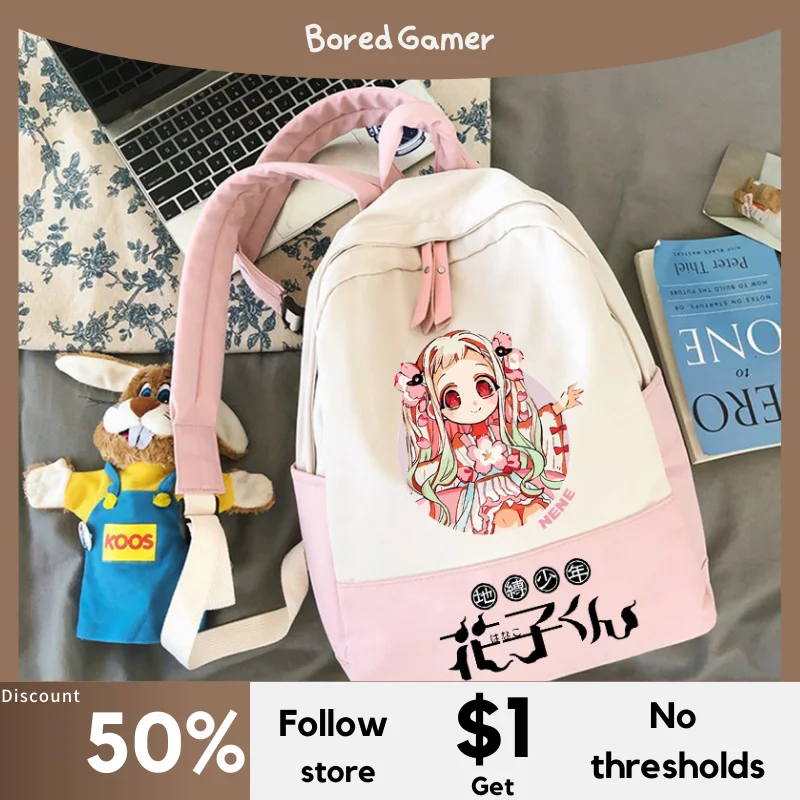 

Anime Toilet Tied Jibaku Shounen Hanako-kun Cosplay Unisex Cartoon Nice Backpack Laptop Travel Backpack Tornistry For Students