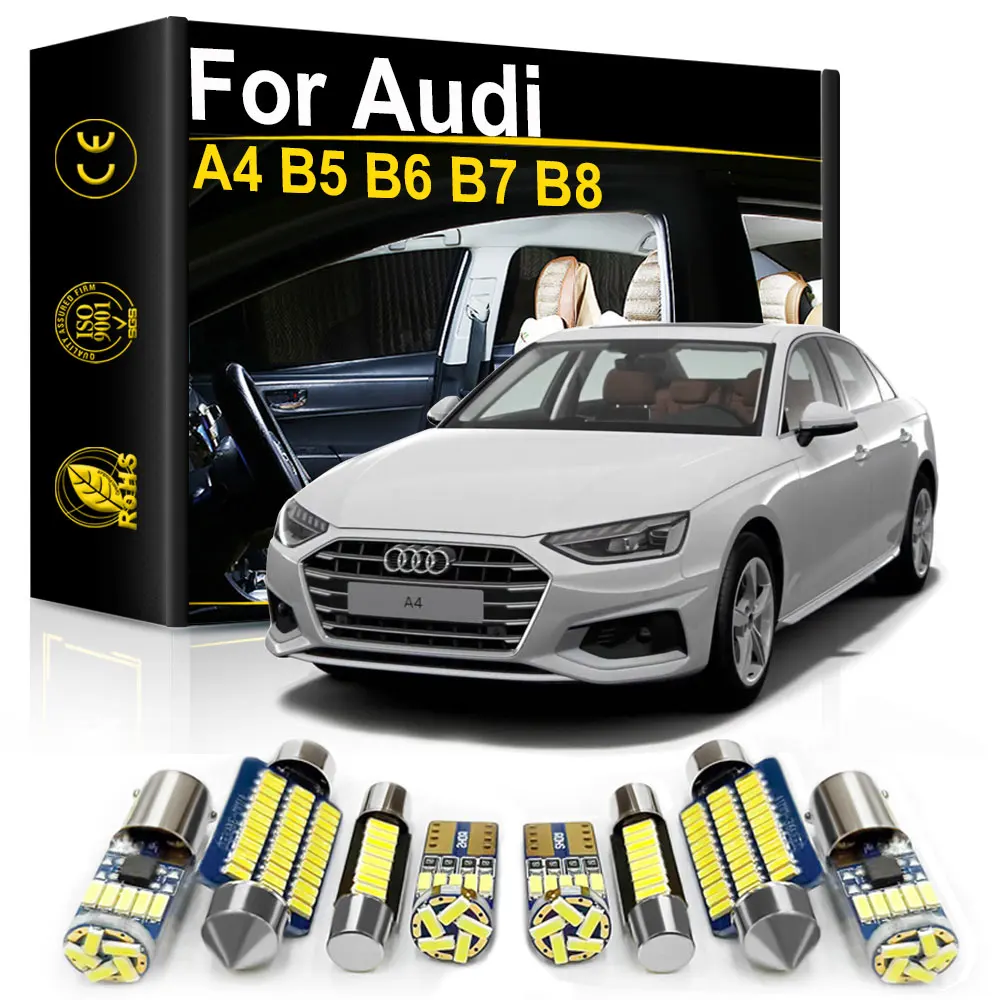 

For Audi A4 B5 B6 B7 B8 1996 1998 1999 2000 2002 2003 2005 2007 2009 2010 2014 2015 Car Interior LED Light Canbus Indoor Bulbs