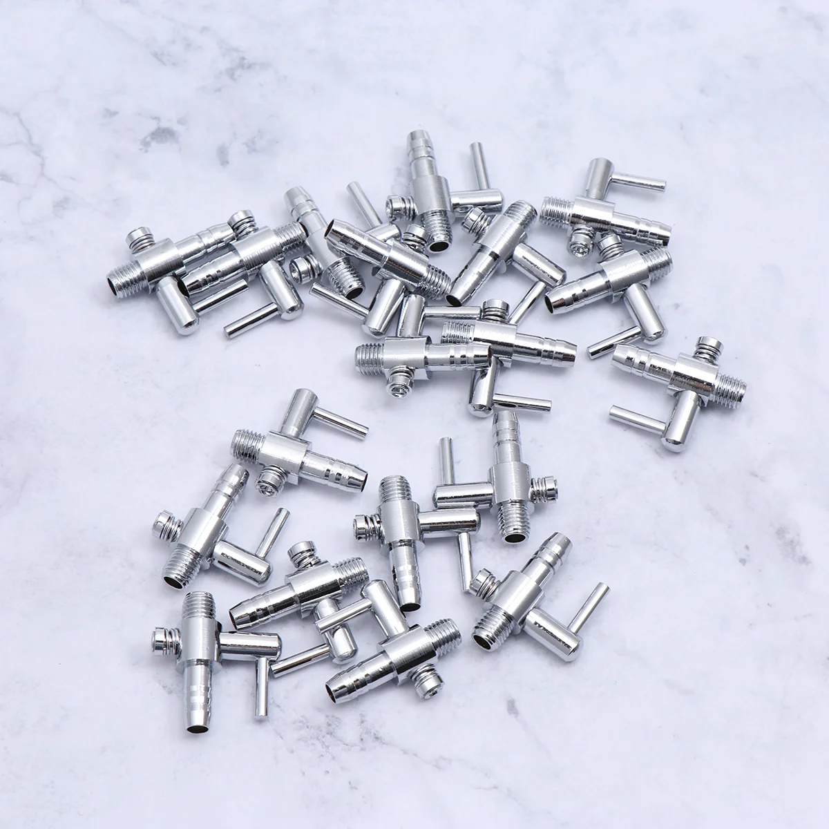 

30 PCS Tube Distributor Stainless Steel Connector Fish Tank Accessories
