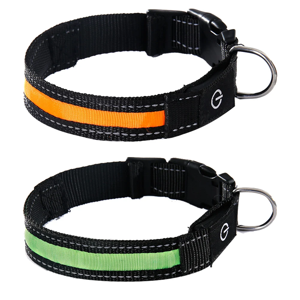 

Adjustable LED Dog Collar Glowing Anti-lost Night Safety Pet Luminous Collar Flashing Necklace for Small Medium Large Dogs Cat