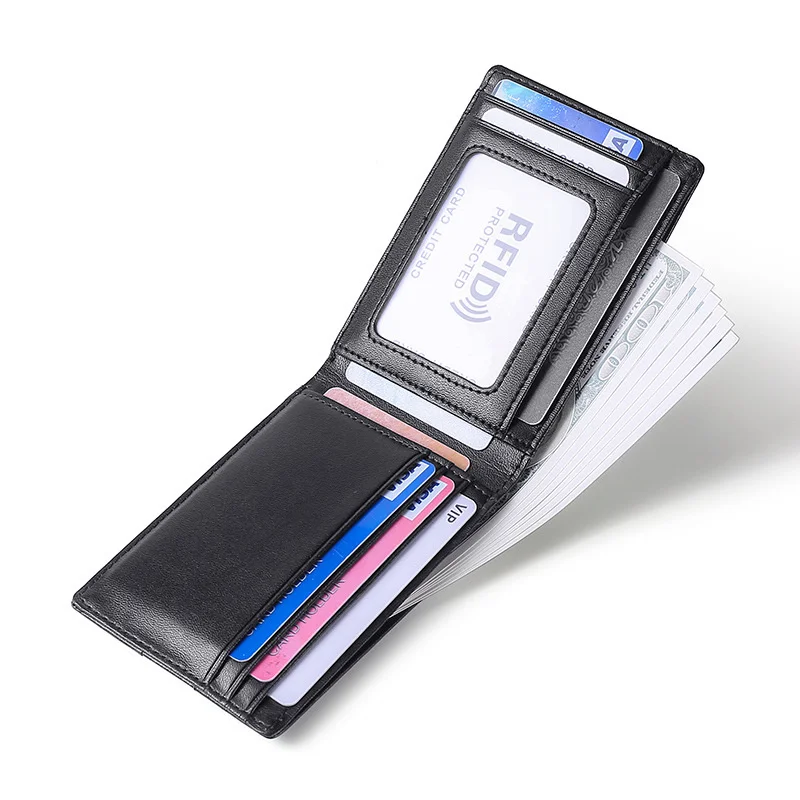 

Мужской кошелек из натуральной кожи, с Rfid-защитой