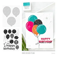 2022 new balloon party metal cutting dies stamps diy handmade embossing stencil making scrapbook diary greeting card decoration