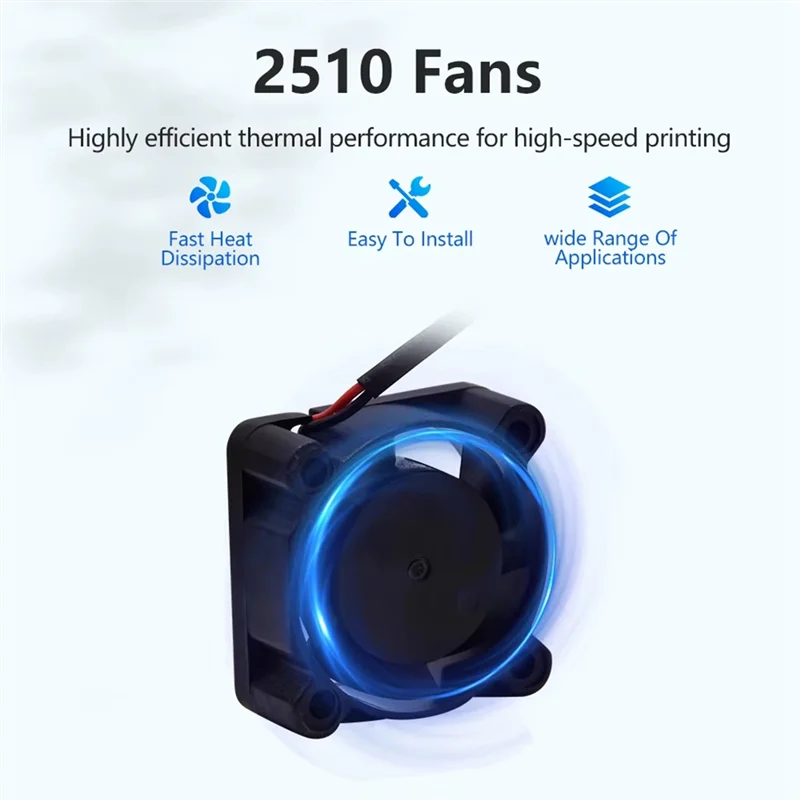 Фото Superior-Ball Bearing 2510 Fan For Ender 3 V3 SE Brushless Cooling Fan 3D Printer Hotend Axial Cooling Fan №3
