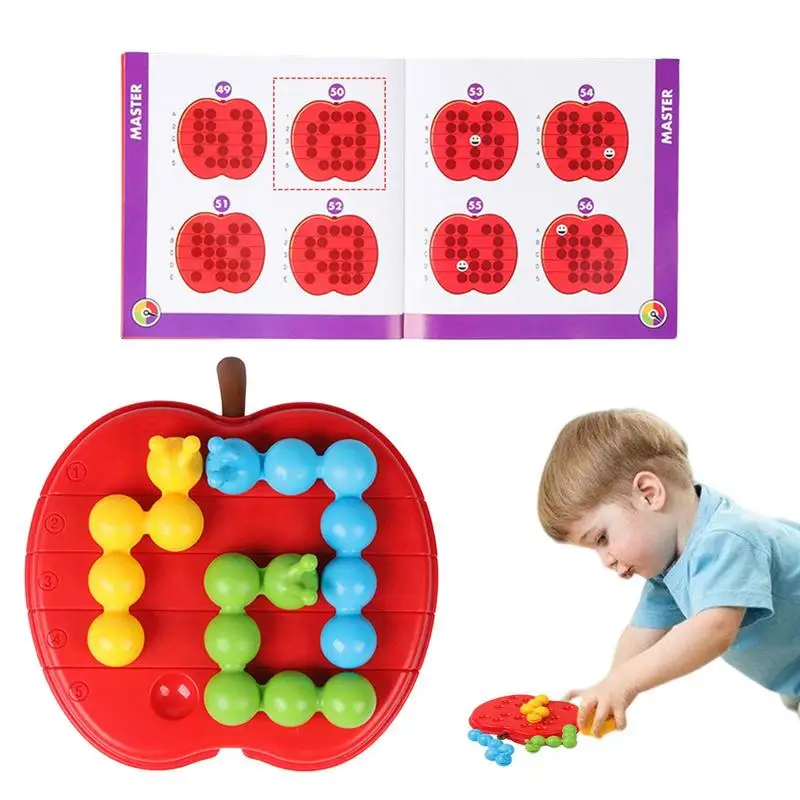 

Kid Apples Memory Matching Chess Games Toys Montessori Education Caterpillar Eating Apples Tabletop Game Learning Game Toys