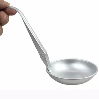 1pc outdoor aluminum alloy folding soup ladle portable camping cooking accessories picnic tableware cookware accessories