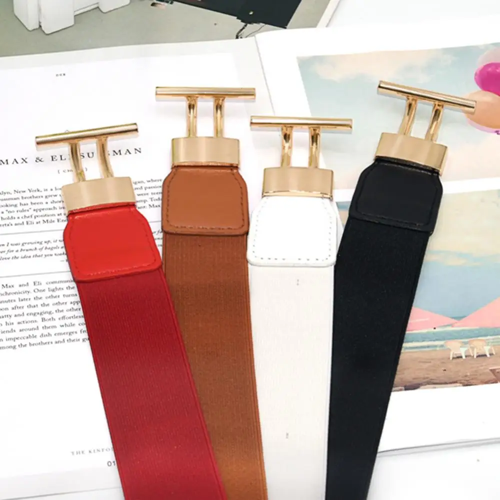

Belt Round Buckle Simple Wide Women Decoration Waistband Metal Dresses Jacket Belt