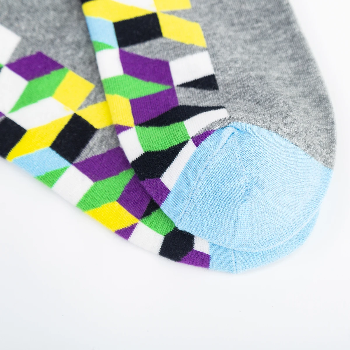 New Style Fashion Colorfull Cotton Socks Grid Design Boat Socks Spring and Summer Short Socks Geometric Lattice Cotton Socks