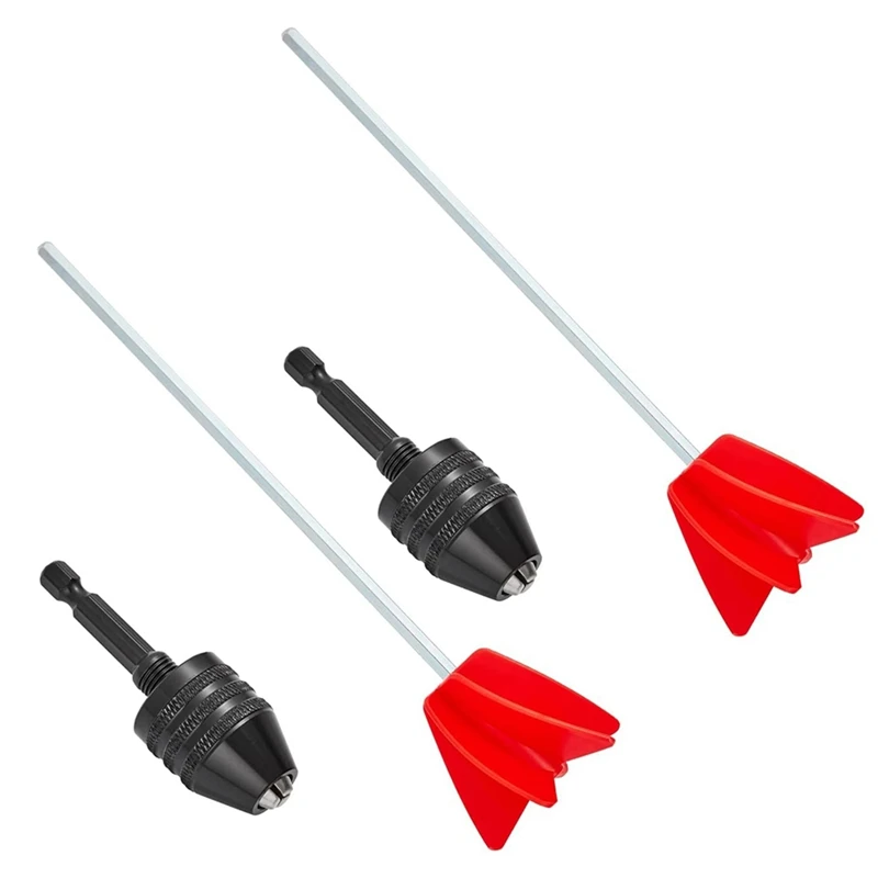 

ABHU 2X Paint Mixer & Epoxy Mixer Attachment With 1/4Inch Hex Shank Drill Chuck For Mixes Epoxy Resin,Latex,Oil Paints