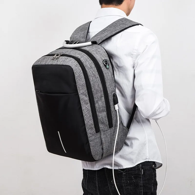 

Men Business Backpack Anti Theft Multi-function Bag For Laptop 15.6 Inch USB Charging Casual Oxford Cloth Rucksack Man