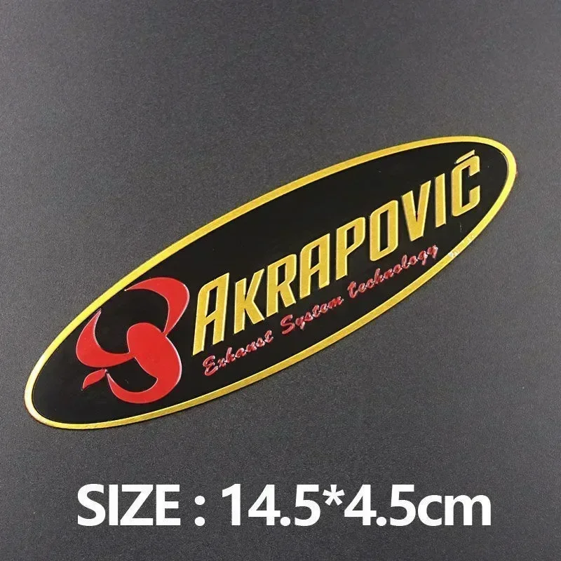 For Akrapovic Exhaust Decal Logo stickers Motorcycle Sticker Aluminum alloy waterproof fixation