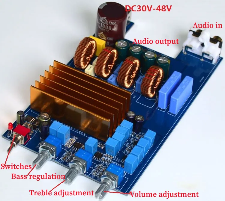 

TPA3255 высокомощный цифровой усилитель мощности класса D fever HIFI 2,1 плата 300 Вт + 150 Вт + 150 Вт