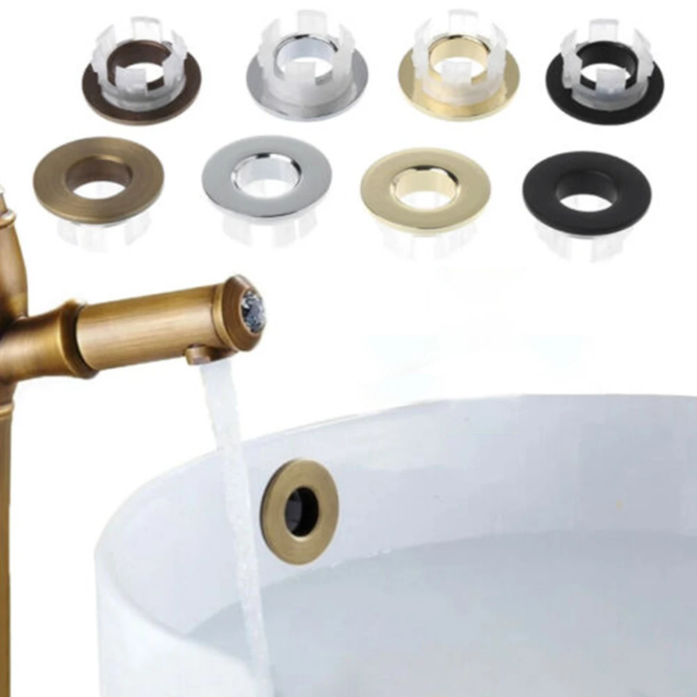 

Sink Hole Round Tub Drain Stopper Bathroom Round Overflow Cover Ceramic Pots Basin Sink Overflow Covers Kitchen Bathroom Part