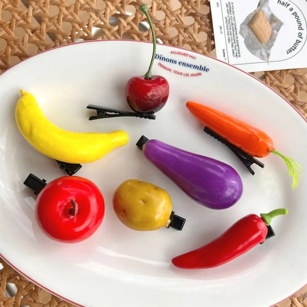 

Заколка для волос в виде фруктов и овощей, в Корейском стиле