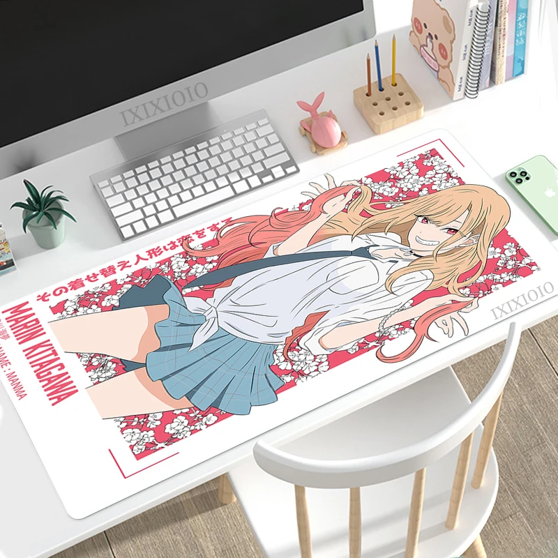 

Marin Kitagawa Anime My Dress-up Darling Mouse Pad Gamer XL Custom New HD Mousepad XXL Natural Rubber Desktop Mouse Pad