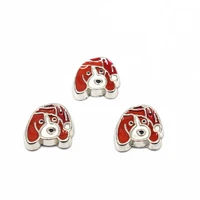 10pcslot enamel christmas dog floating charms fit diy glass living memory locket pendant necklace christmas gift jewelry