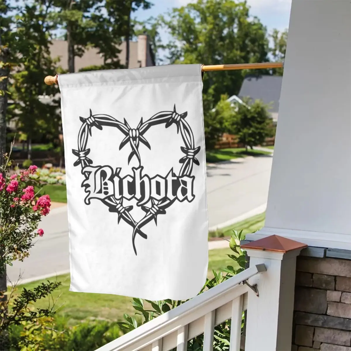 Пользовательский Karol G Bichota в форме сердца Садовый флаг 12x18 дюймов двусторонний с