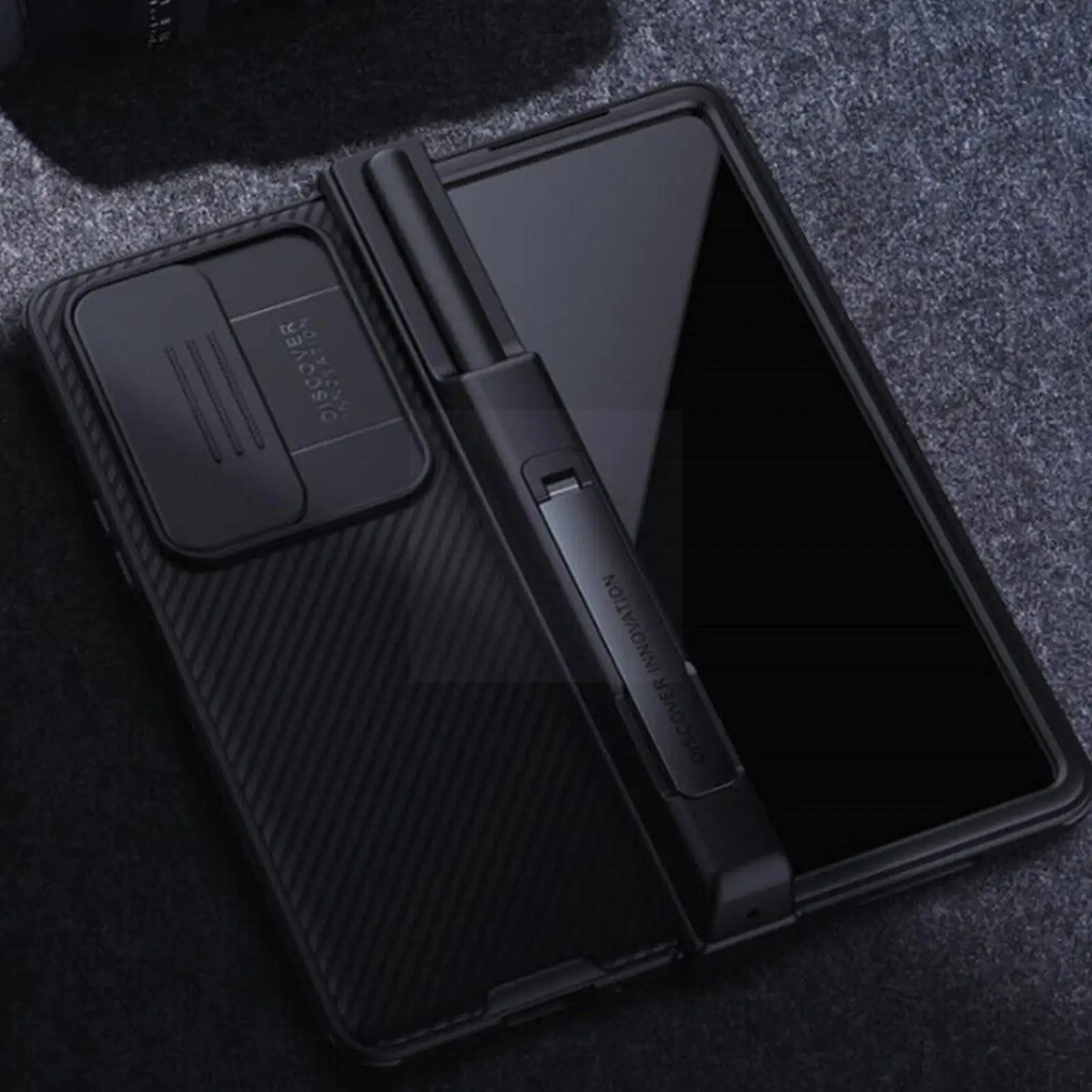 

For Samsung Galaxy Z Fold 4 5G Case For Z Fold4 Fold Slide Camera Soft Silicone Cover For Samsung W22 5G H6R8