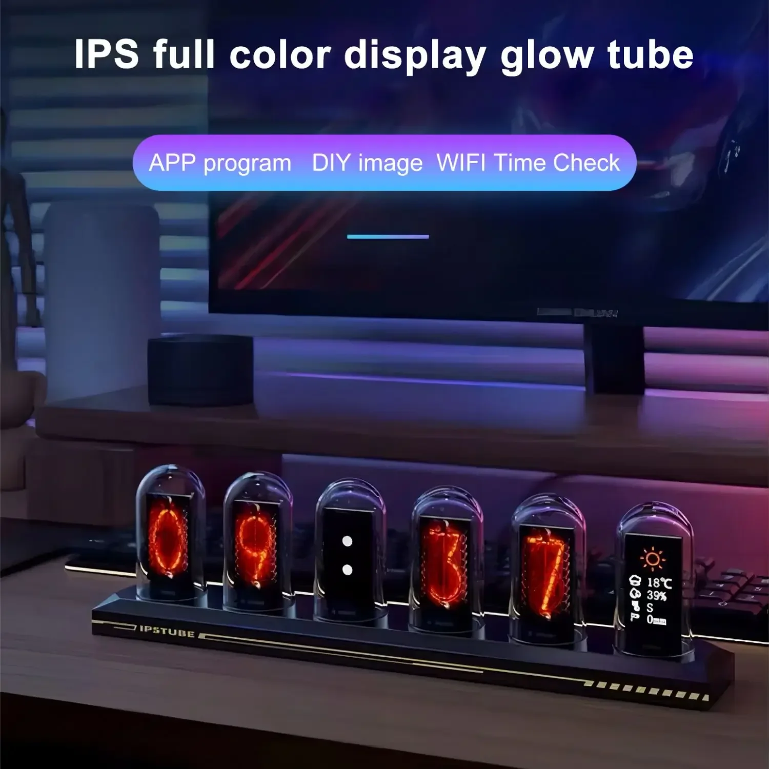 RGB Nixie Tube часы планшетофон цветной экран IPS сделай сам аналоговая цифровая трубка