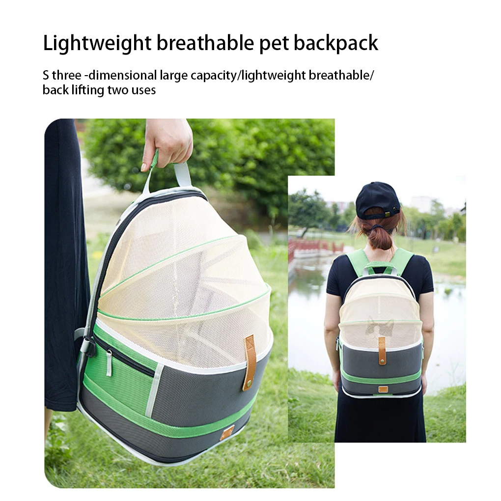 

Pet Carrying Backpack Hiking Traveling Small Animal Portable Mesh Cloth Storage Rucksack Adjustable Bag Pets Supplies S