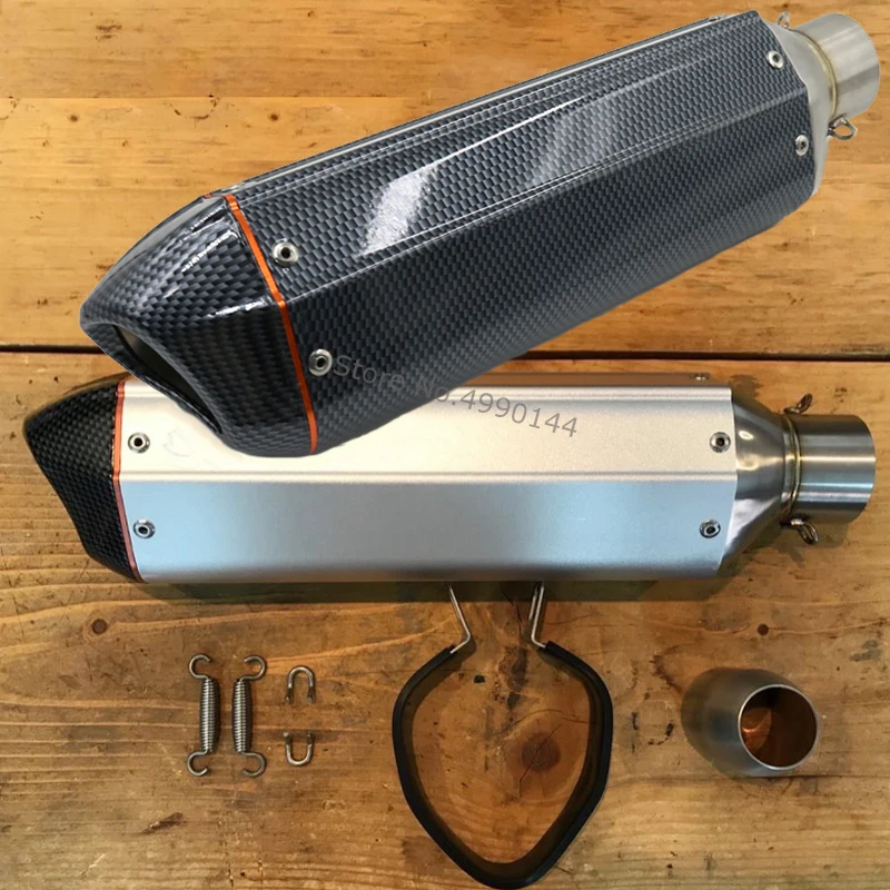 

Carbon Fiber Color Motorcycle Acrapovich Exhaust Muffler Pipe 250cc 350cc 600cc Escape Moto Tube For Nmax Tmax530 Msx125 GSR600