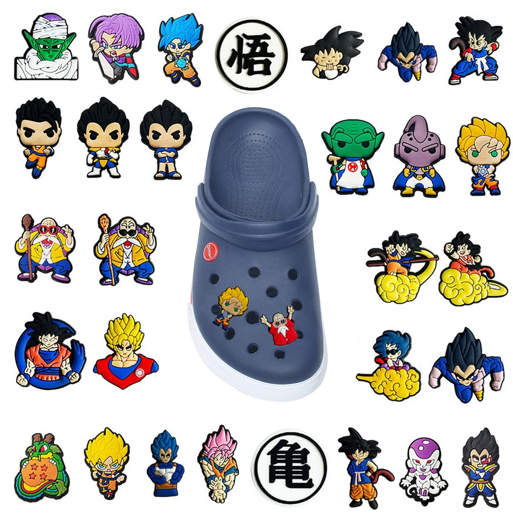 

Single sale 1pcs Japanese Anime Shoe Charms PVC Accessories DIY Shoe Decoration For Croc JIBZ Kids X-mas Gifts