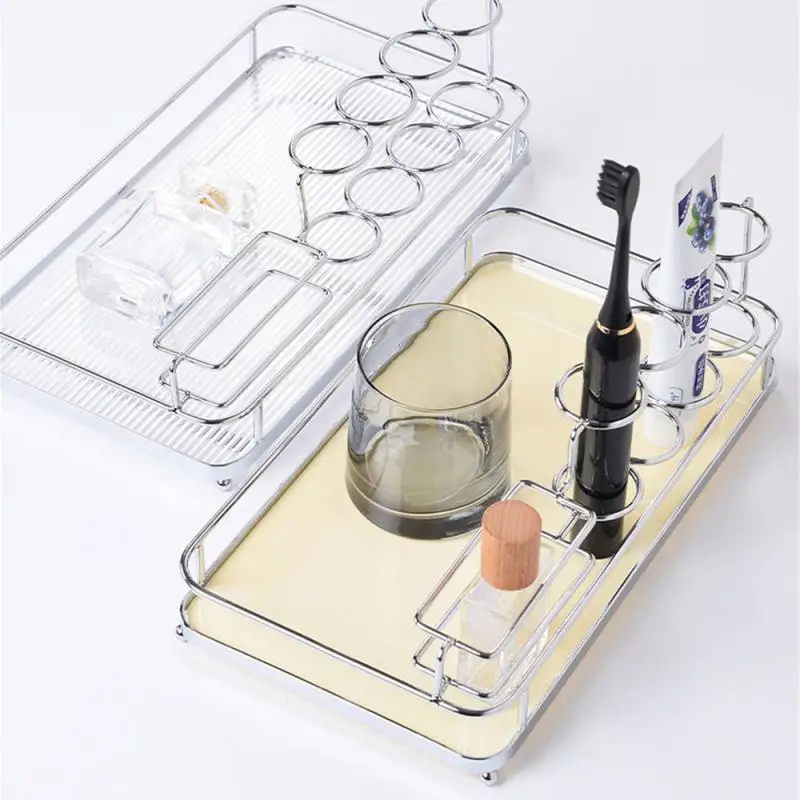 

Convenient Modern Toothbrush Holder Functional Storage Rack Bathroom Storage Save Space Bathroom Counter Organizer Efficient