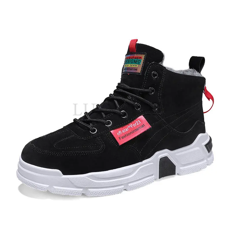 

Men Work Boots Desert Retro Leisure High Top Anti Slip Hiking In Autumn Winter Lace Up Solid 2022 New Arrivals