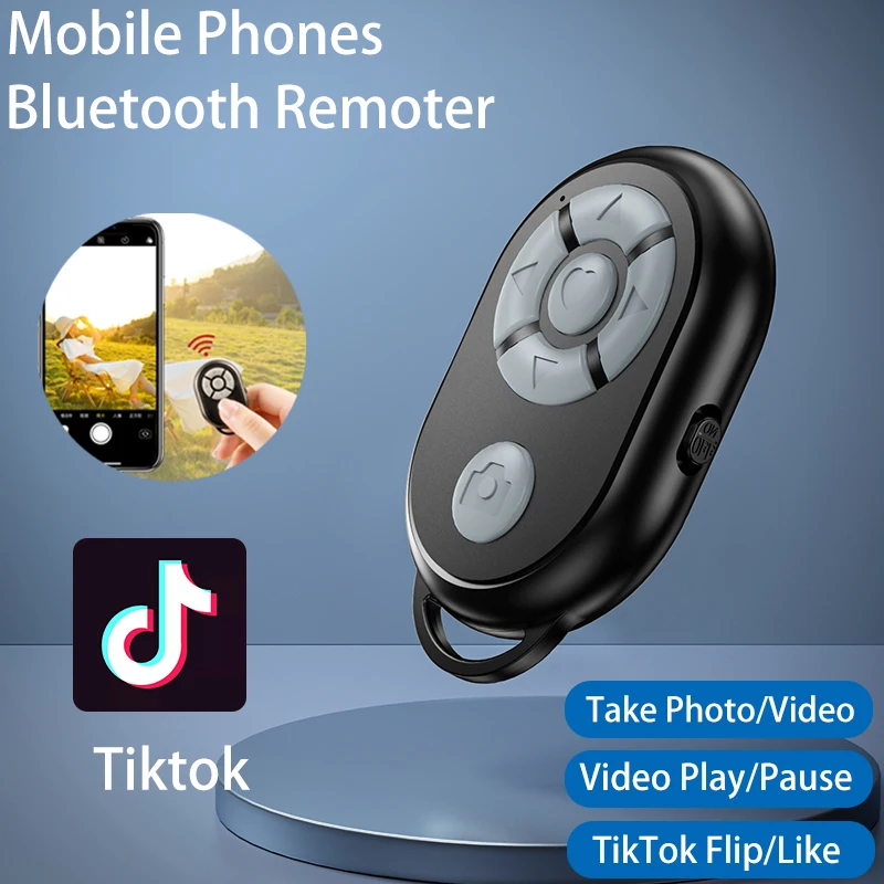 

Mobile Phone Bluetooth Remoter For iPhone Samsung Xiaomi Huawei OPPO Universal Remote Control Camera Controller For Tiktok Live