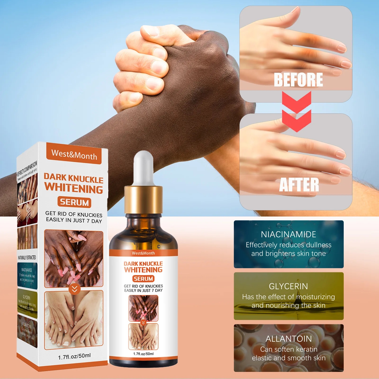

Joint De-blackening Beauty Serum Lighten Melanin Knee Ankle Corner Brighten Skin Tone Armpit Whitening Rejuvenation Bleaching