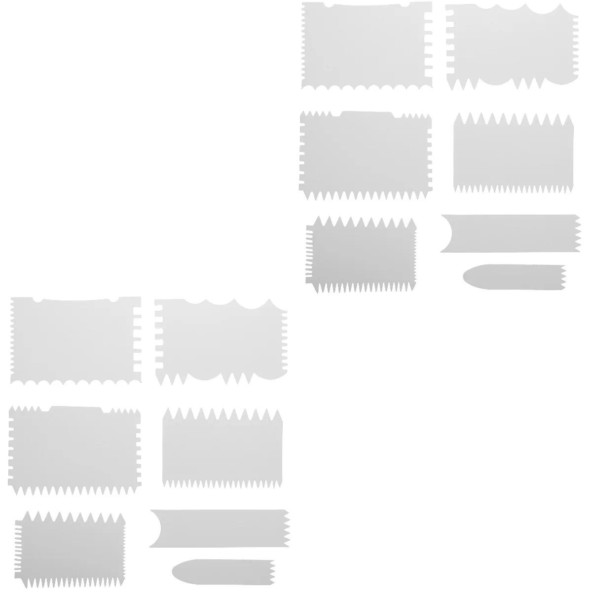 

14 Pcs Acrylic Painting Scrapers DIY Painting Art Scraper Wave Design Scrapers