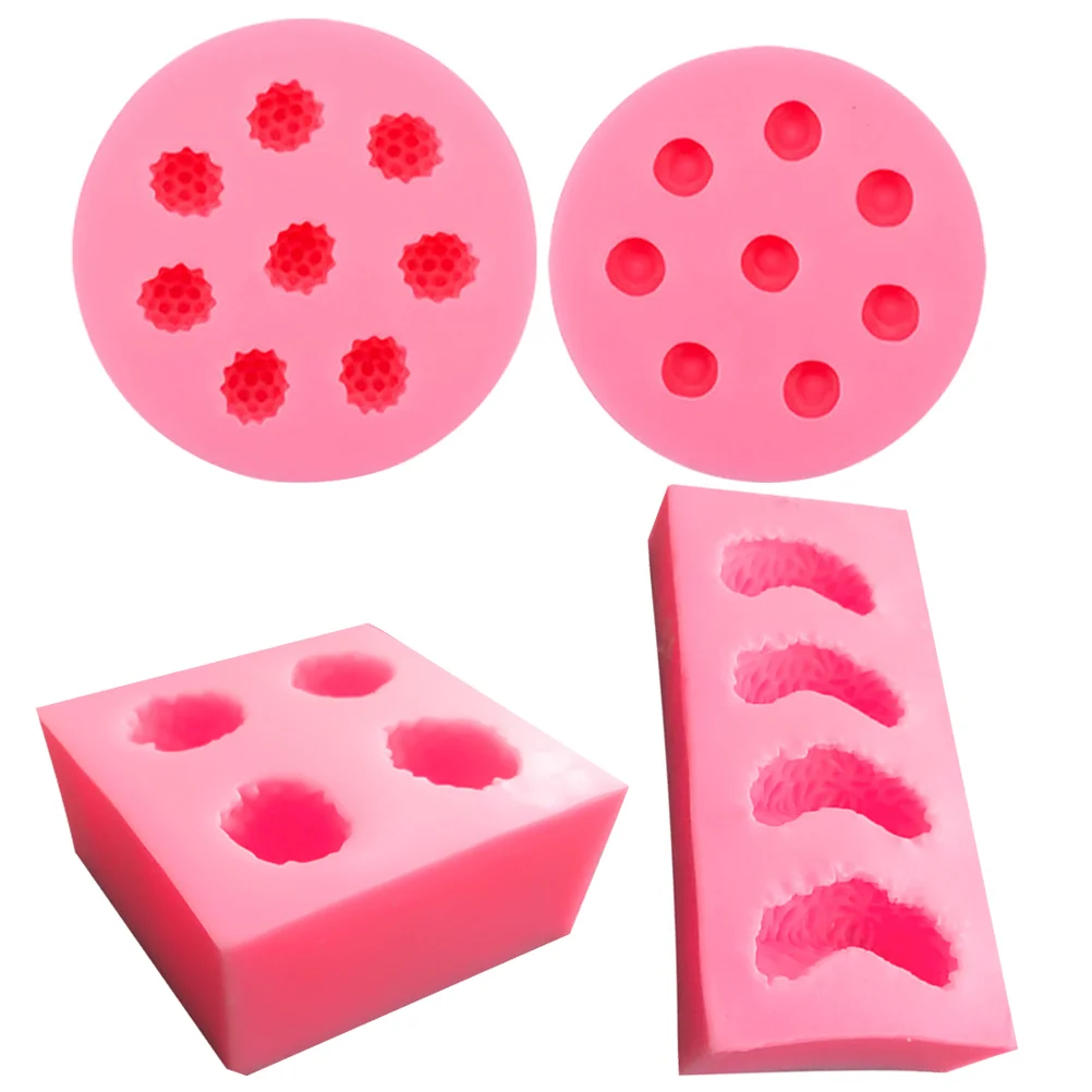 

4 Pcs Fruit Mold Chocolate Moulds Decorations Silicone Silica Gel DIY Making Clay