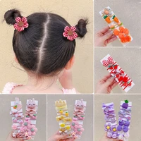 9pcsset pretty girls plaid print bowknot hairpins for kids children sweet headband bow hair clips barrettes accessories