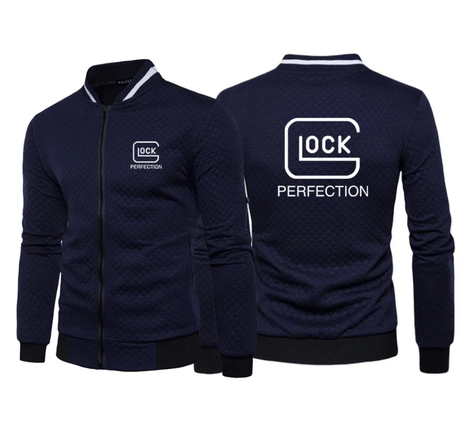 

New Mens Glock Perfection Shooting Hoodies Casual Hooded Autumn Sportswear Male Cardigan Coats Color-blocking Sweatshirts Elegan