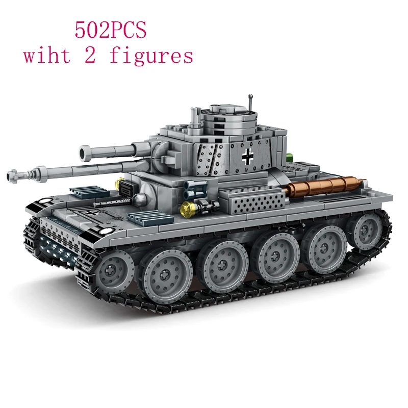 

Military tanks leopard challenger 2a7+, main battle tank, soldier, building blocks of World War II, army bricks, children's toys