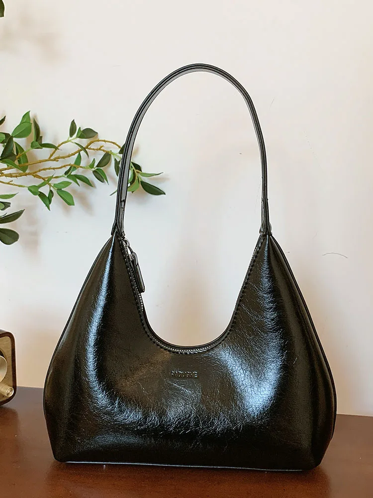 Lizzytsu корейская винтажная красная сумка из искусственной кожи в форме полумесяца