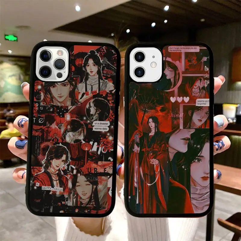 

Aesthetic Chinese style Tian Guan Ci Fu Phone Case Silicone PC+TPU Case for iPhone 11 12 13 Pro Max 8 7 6 Plus X SE XR Hard