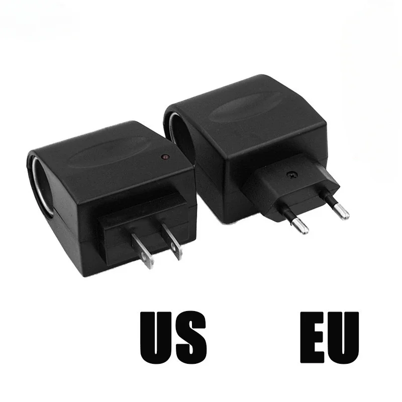 Адаптер для автомобильного прикуривателя AC 220V To DC 12V EU US Plug Converter настенная