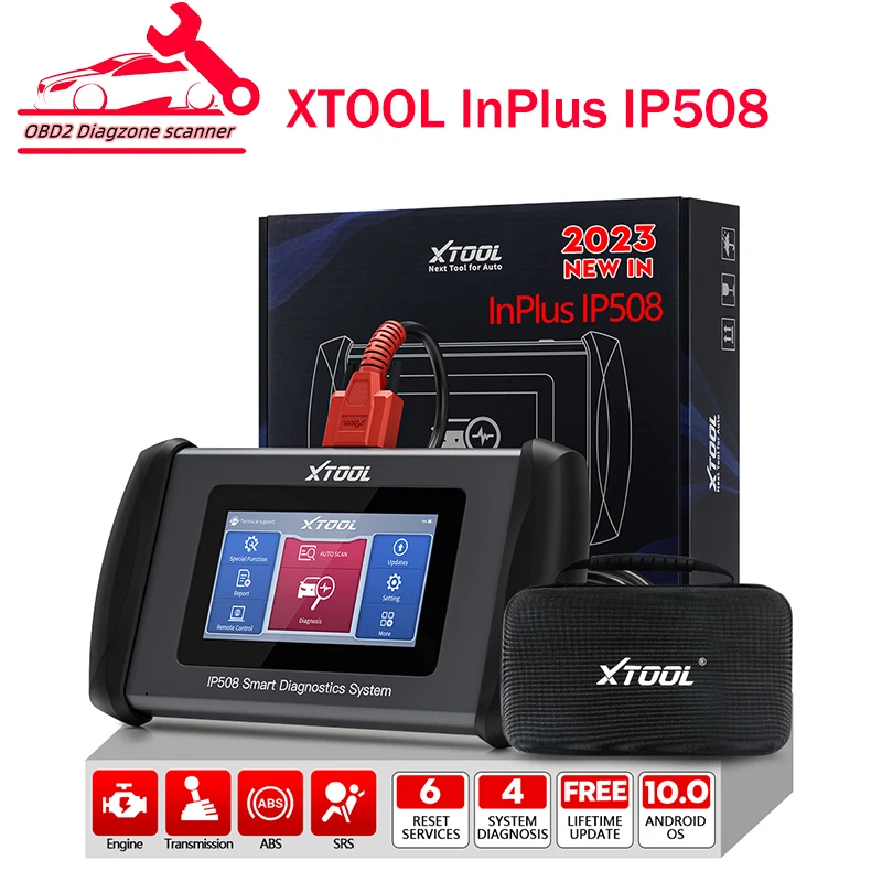 

XTOOL InPlus IP508 OBD2 5 System Diagnostic Tools Car ABS SRS AT Engine Scanner with EPB Oil 6 Reset Auto VIN Online Free Update