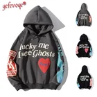 Новинка 2022, мужская и женская одежда унисекс, толстовка большого размера с капюшоном и надписью граффити для пар, худи в стиле Харадзюку, хип-хоп, пуловер, Топ