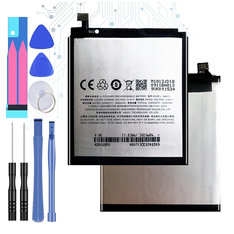 

100% NEW BA813 3100mAh Battery For Meizu V8 Pro/M8/M813Q/M813H Smart Phone High Quality Battery+Tracking Number