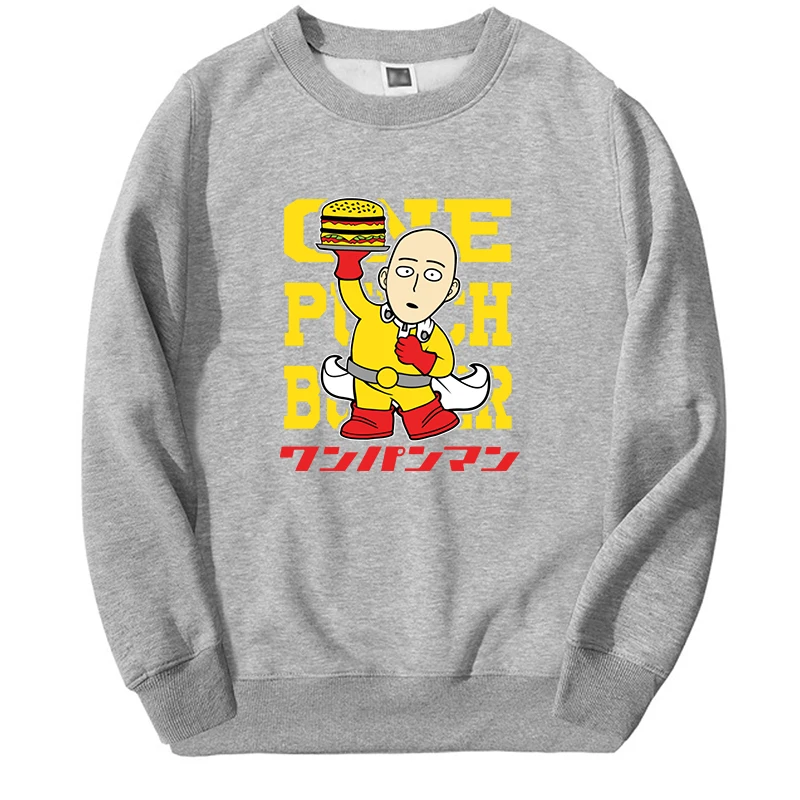 Худи с графическим принтом для мужчин и женщин свитшоты в стиле аниме Сайтама