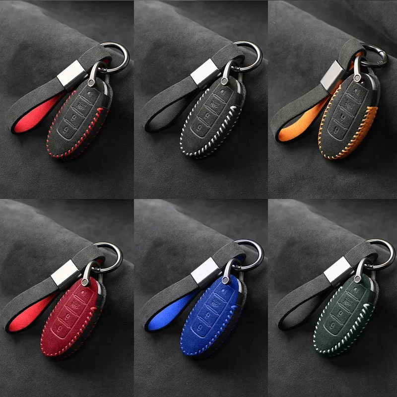 Замшевый защитный чехол для ключей аксессуары Nissan Juke Kicks Quashqai J11 J10 X Trail T32 Rogue