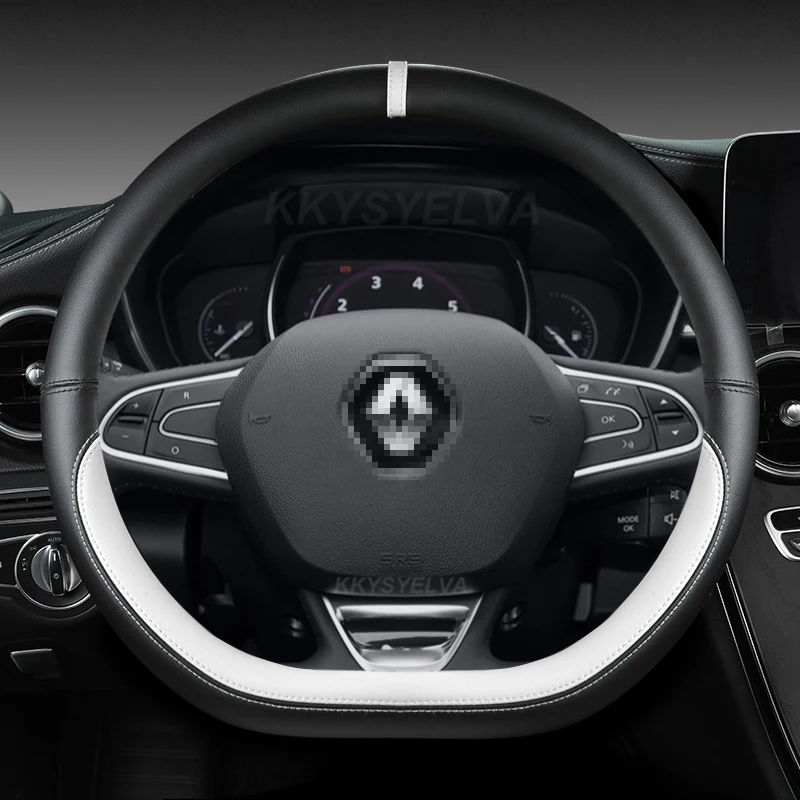 

Чехол на руль автомобиля для Renault Captur Kaptur, нескользящий дышащий кожаный чехол из микрофибры, модные автомобильные аксессуары