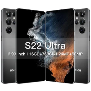global version original s22 ultra smart phone android 11 6000mah 16gbram768gbrom 2458mp camera unlocked 4g 5g mobile phones free global shipping