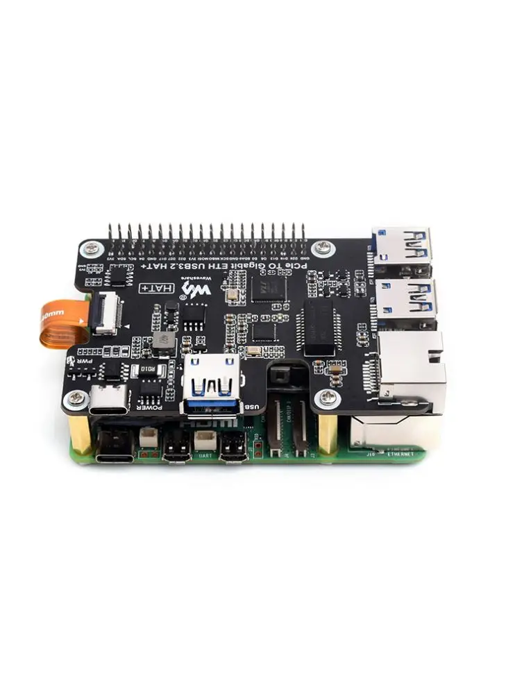 Фото Новая плата расширения Waveshare для Raspberry Pi 5 с портами PCIe Ethernet и USB 3.0, без драйверов, plug and play, модуль ETH №4