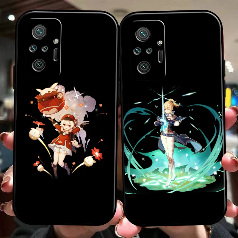

Genshin Impact Project Game Phone Case For Xiaomi Redmi 9 10 9i 9AT 9T 9A 9C Note 9 9T 9S 10 Pro 10S 5G Silicone Cover Funda