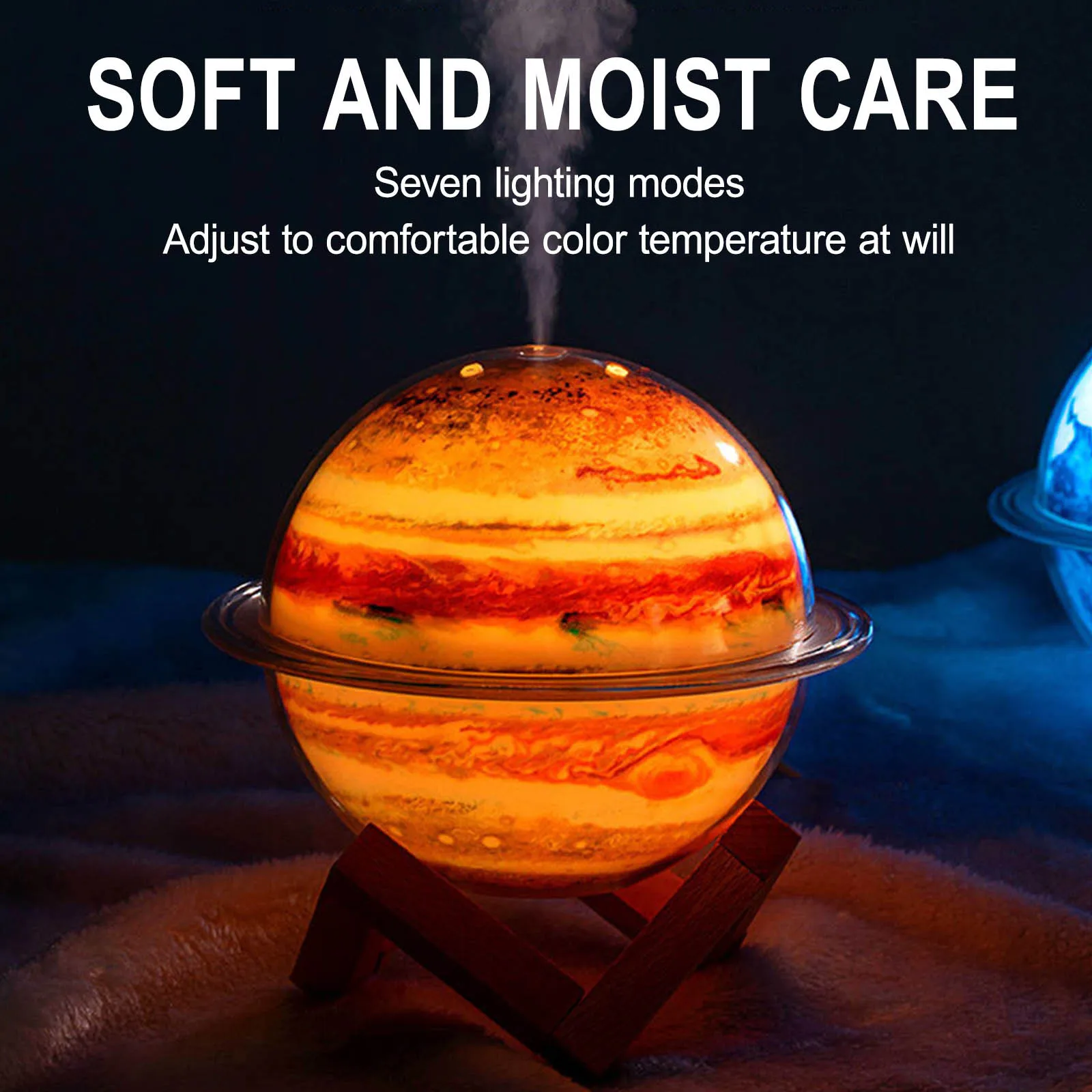 

Night Light Planet Humidifier Usb Car Small Air Sprayer Home Bedroom Night Light Knife Set