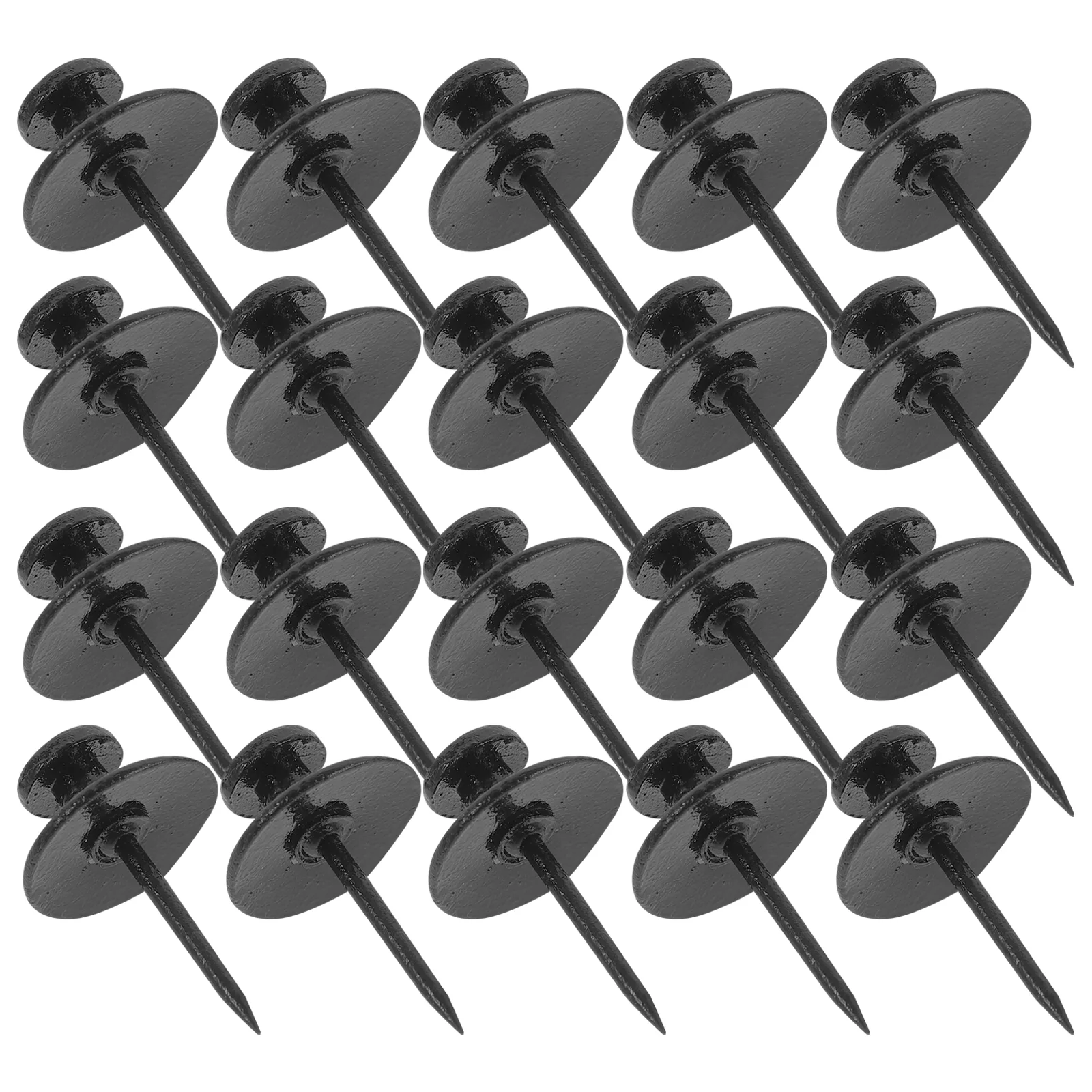 

30 Pcs Thumbtack Black Cork Board Map Accessories Flat Top Pushpins Desk Zinc Alloy Home Accessory Miss Multi-function Tacks