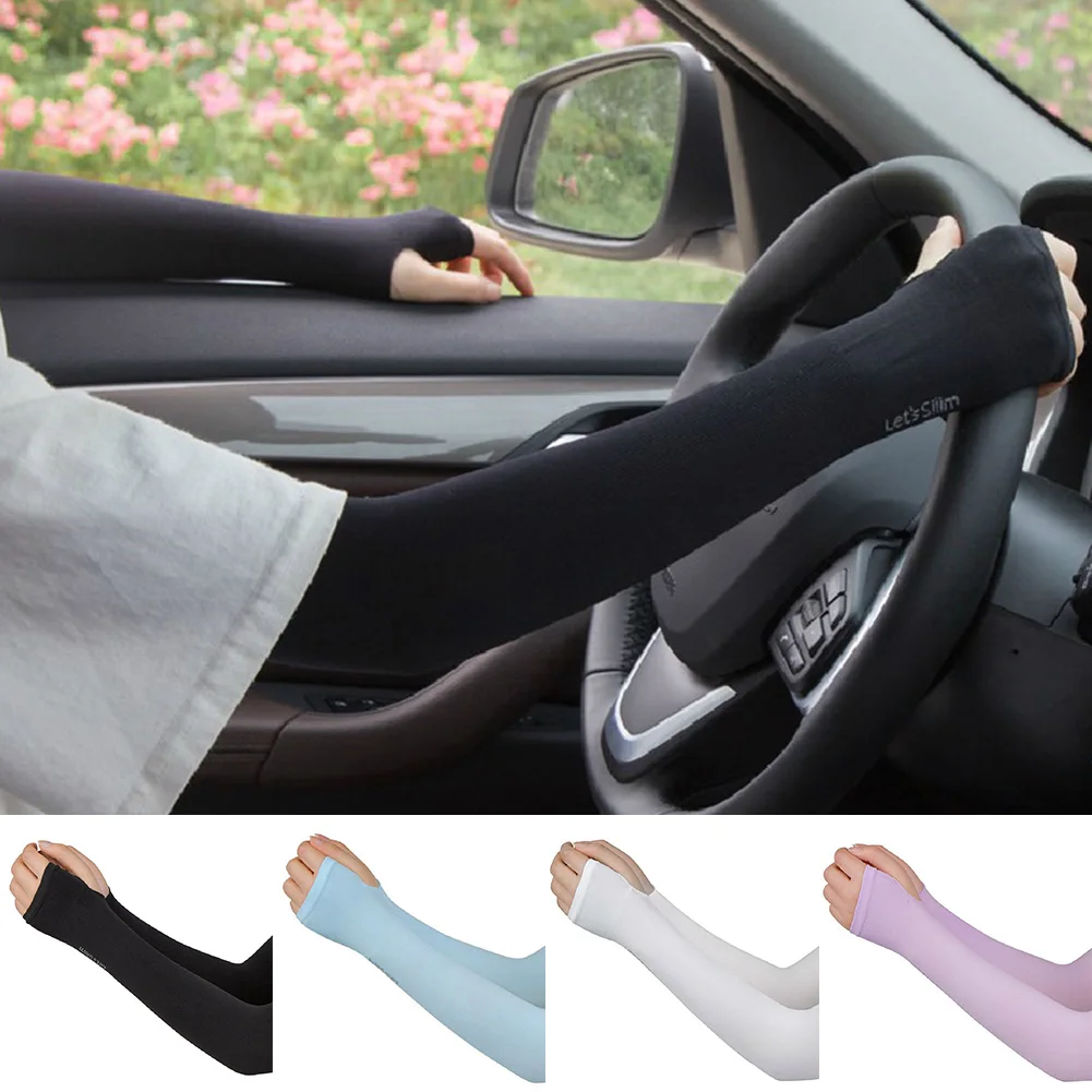 

1 Pair Fishing Arm Sleeves Comfortable Knee Outdoor Sports Protection Summer Anti UV Thin Long Arm Sleeves Climbing Cycling Part