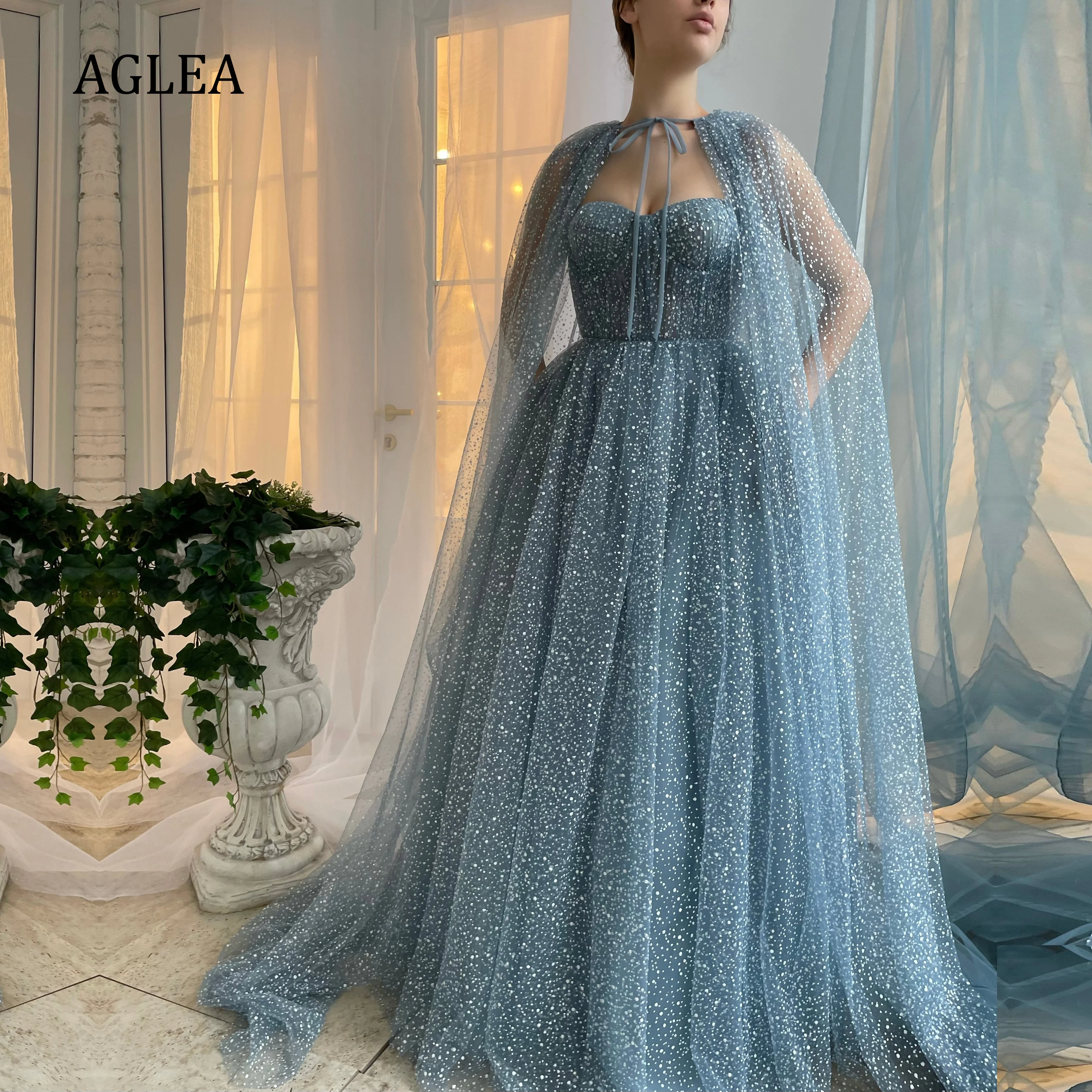 

Женские вечерние платья AGLEA, элегантные строгие драпированные ленты трапециевидной формы со шлейфом без бретелек для выпускного вечера